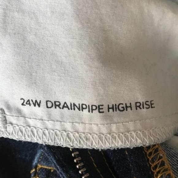 Urban Outfitters BDG Drainpipe High Rise Cropped Denim Jeans Sz 24W - Picture 4 of 4